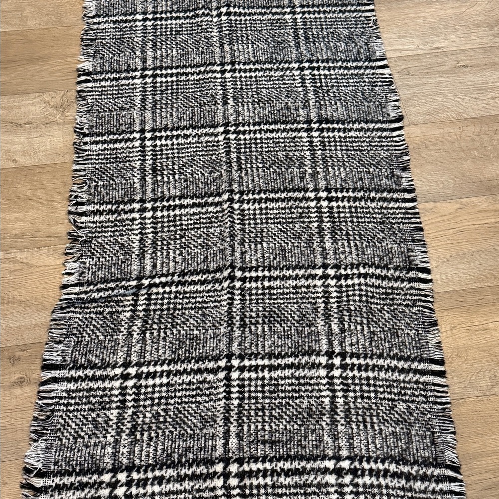 Black and White Plaid Scarves (lot of 2)